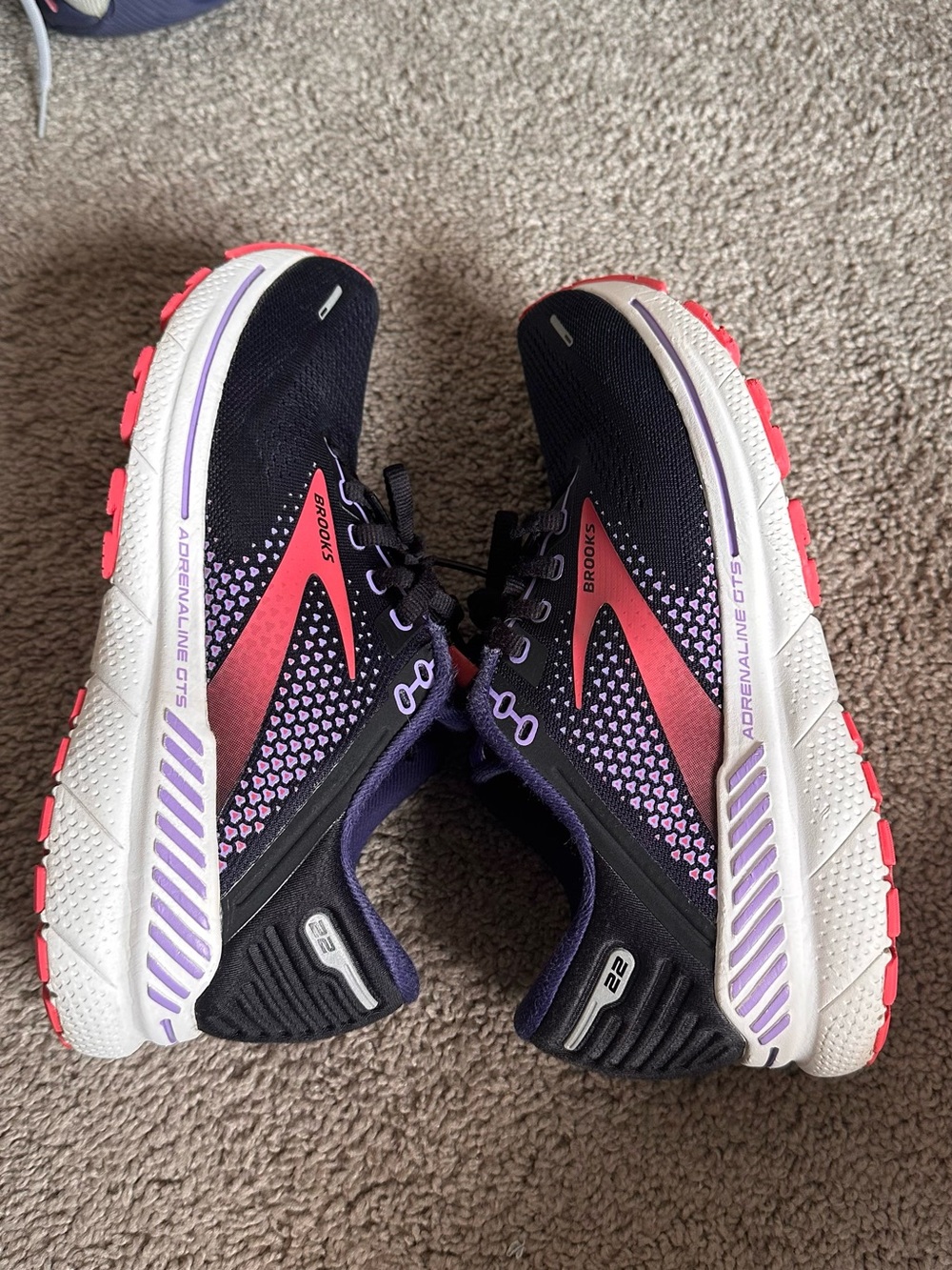 Brooks Women's Adrenaline GTS Athletic Shoes - Black/Pink/Purple